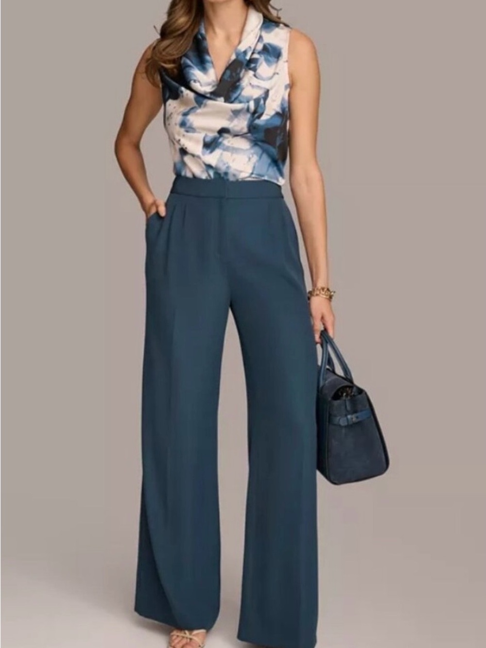 Donna Karan Wide Leg Trousers TIDE